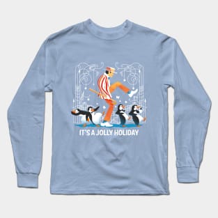 It's a jolly holiday! - cute penguin Long Sleeve T-Shirt
